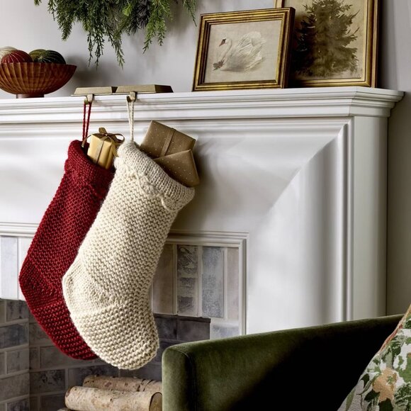 Knit Stocking with Scallop Trim Cream - Threshold Studio McGee Christmas 2024 - Picture 2 of 5